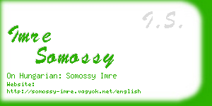 imre somossy business card